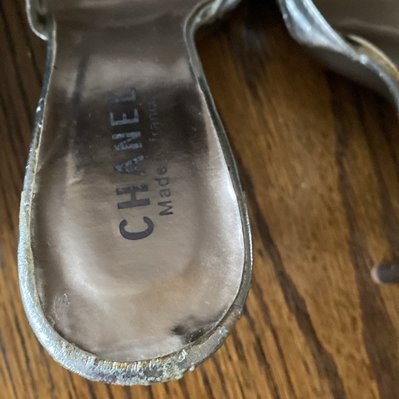 VINTAGE SILVER  HEELS . Approx size 9-10 . - Picture 5 of 16